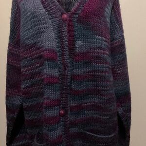 HANDKNITTED   button up  CARDIGAN  ,,